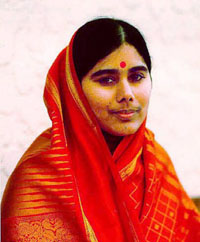 Mother Meera in red