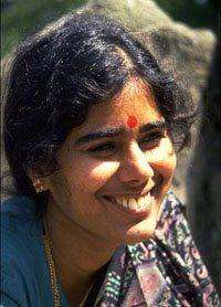 Mother Meera smiling